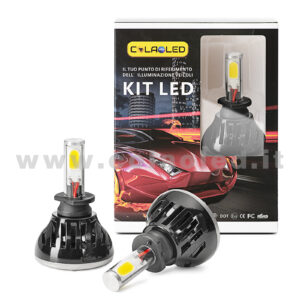 H1 CANBUS KIT LED 2 LAMPADE 8000LM  SCELTA POWER 80W CON TRASFORMATORI CANBUS H1