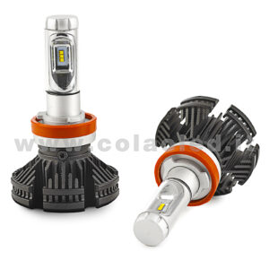 H9 12000LM KIT LED 2 LAMPADE 100W DISSIPAZIONE LAMELLE LED CREE KIT LED H9