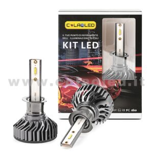 H1 10°000LM KIT LED 2 LAMPADE LED CREE 90W BIANCO FREDDO MINI TURBO LED H1