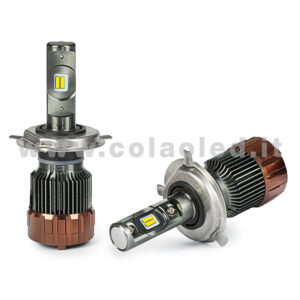 H4 14000LM KIT LED 2 LAMPADE ULTRA PICCOLO 120W KIT LED COLAOLED PROGETTO MICRO POWER H4