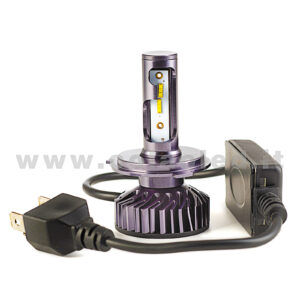 H4 5°000LM KIT LED 1 LAMPADA LED CREE  45W BIANCO FREDDO MINI TURBO LED H4