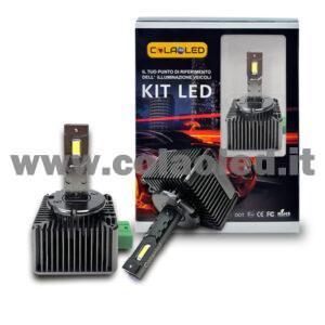 D3S 23000LM 5800K KIT LED CANBUS 2 LAMPADE LED 110W BIANCO LATTE COVERSIONE DA BIXENON XENON DI SERIE A LED PLUG AND PLAY DS3
