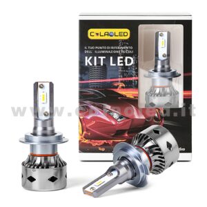 H7 CANBUS 12°000LM KIT LED 2 LAMPADE 72W BIANCO FREDDO TURBO SLIM LED H7