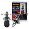 H4 13000LM 5800K MONO LED KIT LED 2 LAMPADE DOPPIA FUNZIONE LED 110W BIANCO LATTE SUPER MICRO MONOLED H4